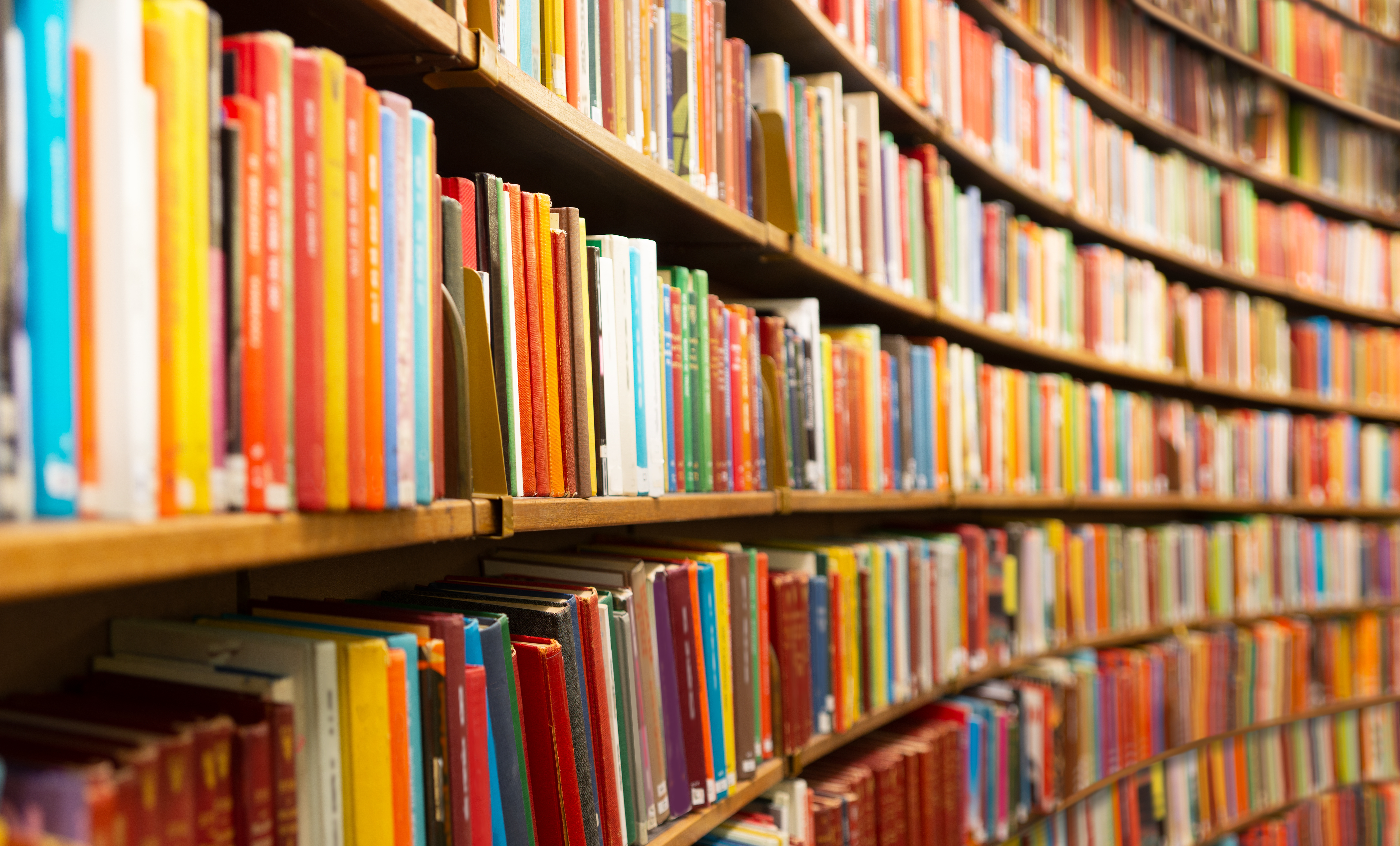 books on shelves