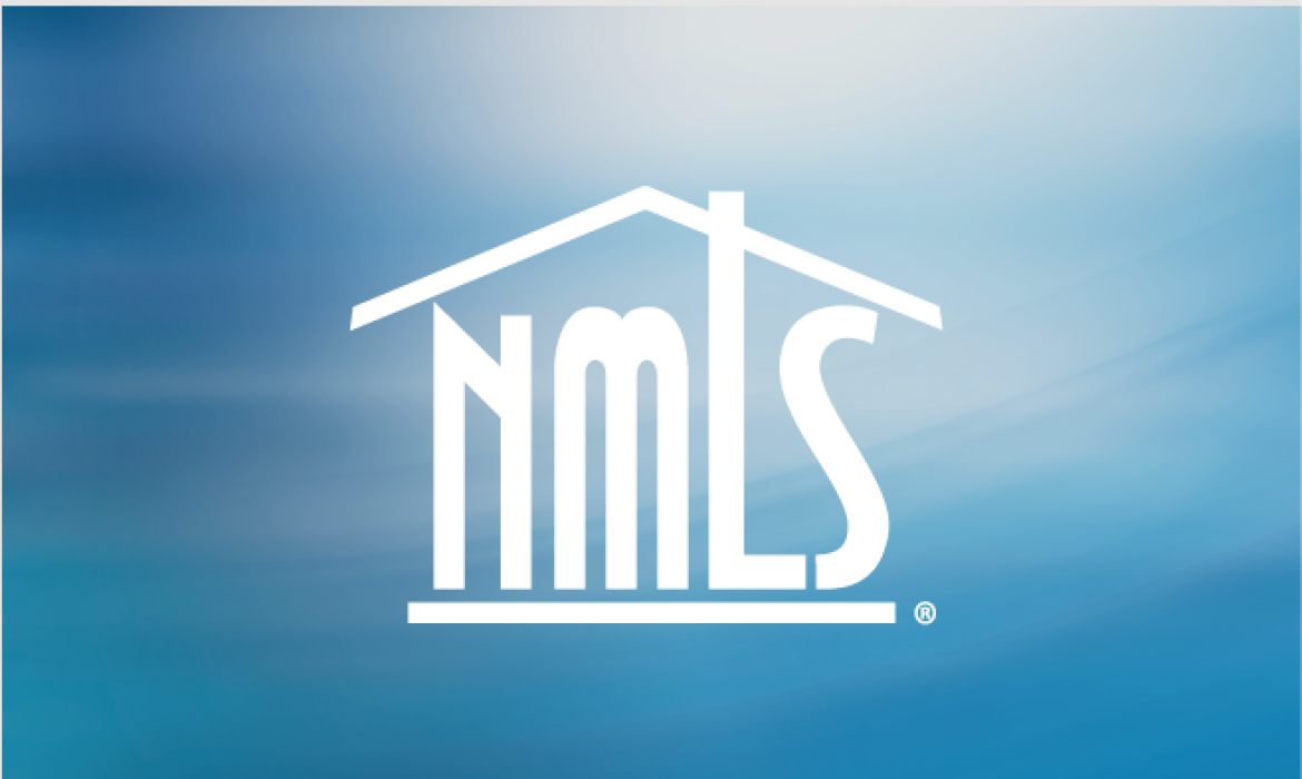 NMLS logo on blue background